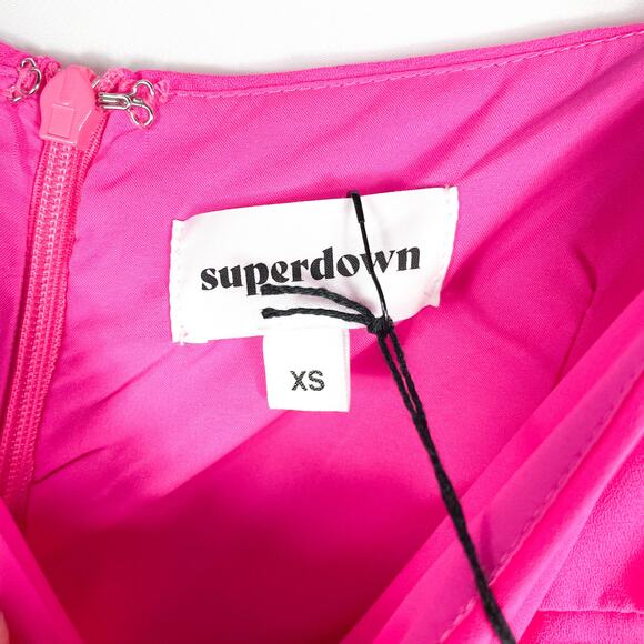 Superdown Addison Maxi Dress‎ Hot Pink Sz XS Double Side Slits Sleeveless - Picture 6 of 9